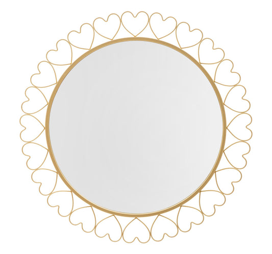 Wandspiegel Harten Goud 80x80x2.5 cm