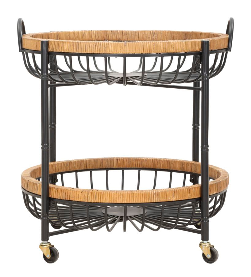 Trolley Double Cebu Rattan 62.5x57x55.5 cm