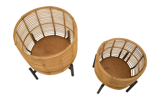 Rotan Vaashouder Set 2 Stuks
