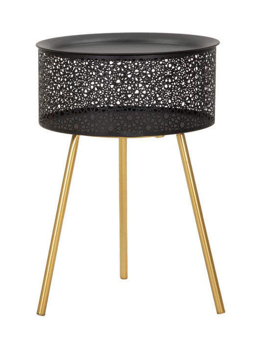 Bijzettafel Blacky Glam 50x35x35 cm
