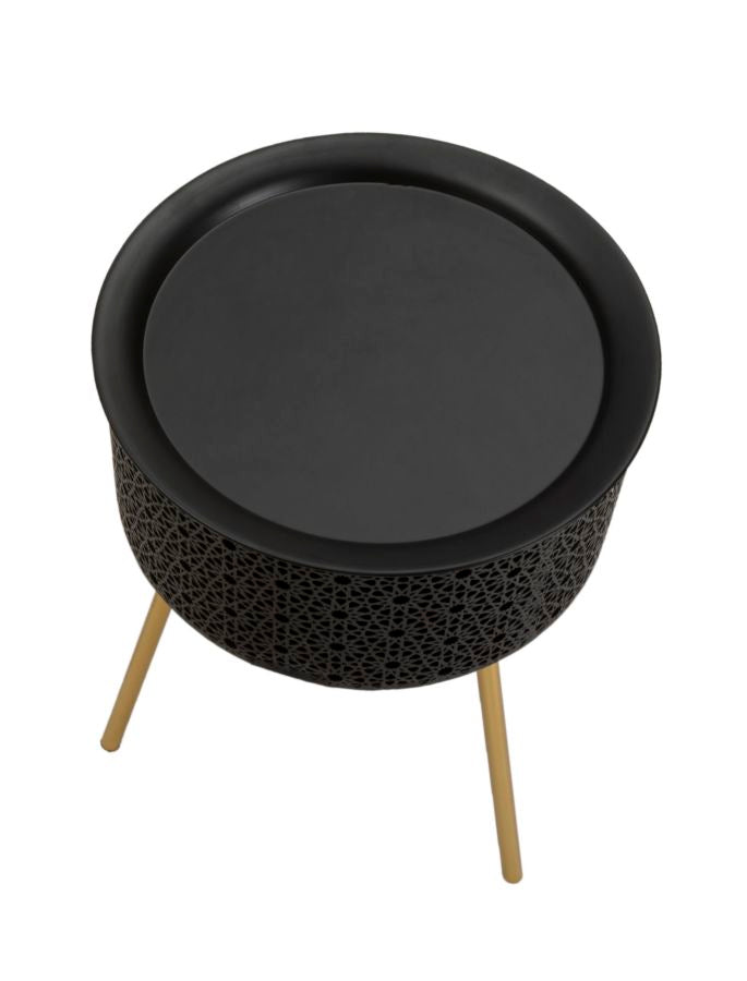 Bijzettafel Blacky Glam 50x35x35 cm