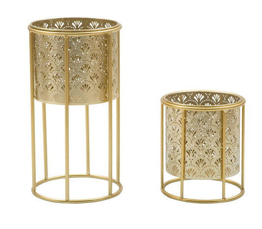 Vaashouder Golvy Set 2 Stuks - Goud