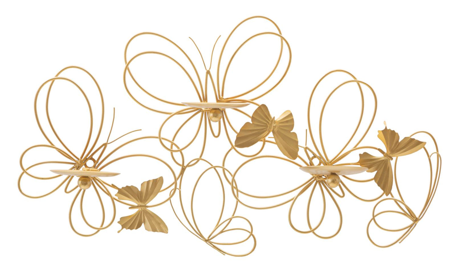 Wandkandelaar Vlinders Glam 34x61x12 cm