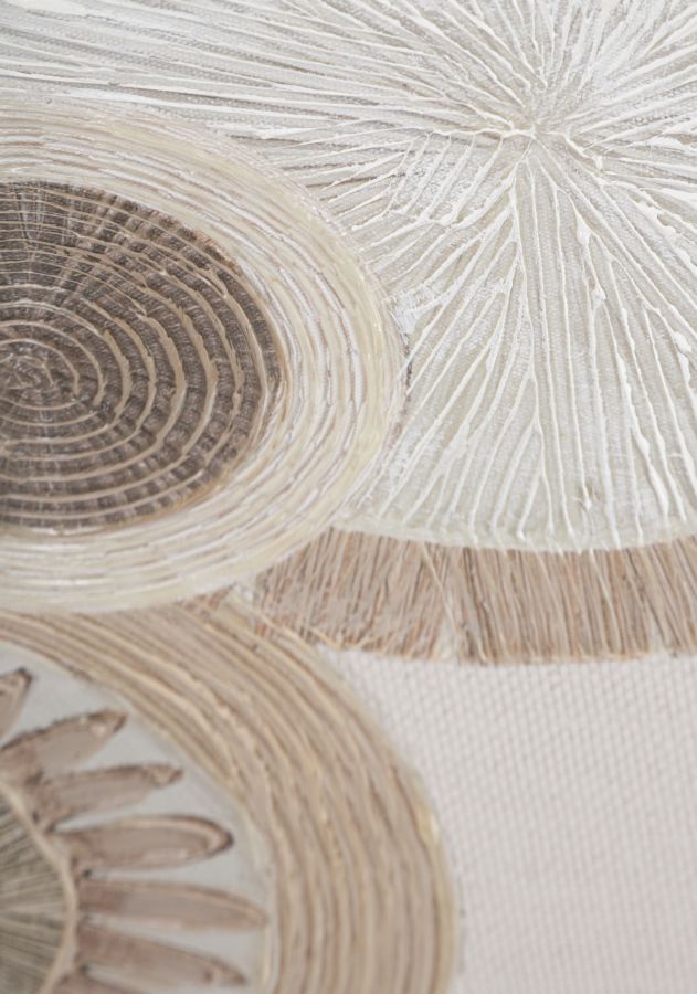 Wandschilderij Cirkel Met Reliëf - Boho Chic 100x50x3.2 cm