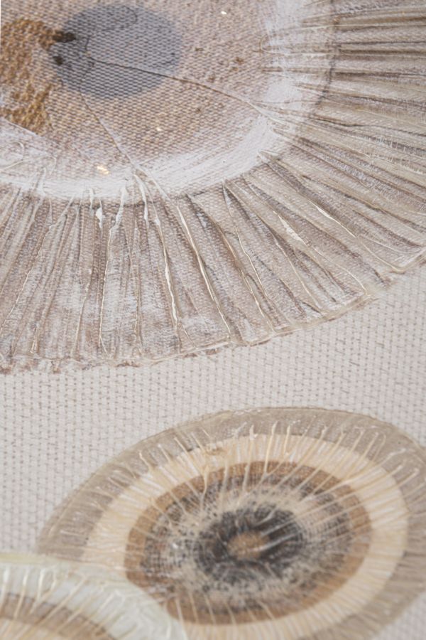 Wandschilderij Cirkel Met Reliëf - Boho Chic 100x50x3.2 cm
