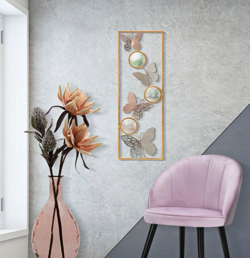 Wanddecoratie Butterfly Glam 90x31x2 cm