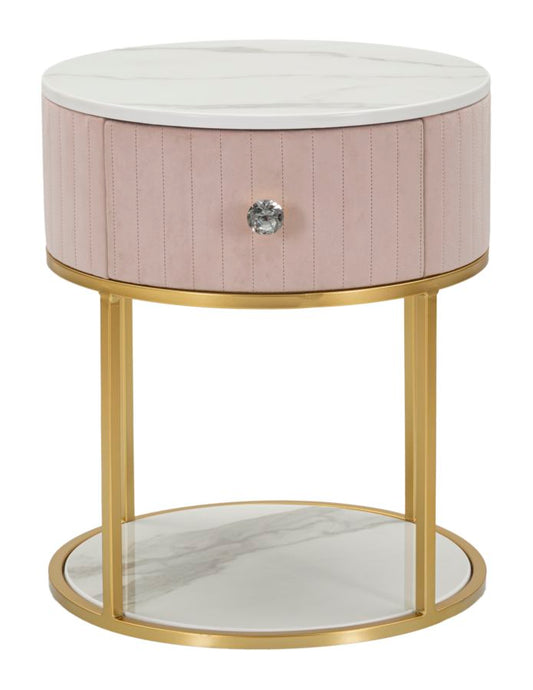 Nachtkastje Montpellier Glam Roze 48x42x42 cm