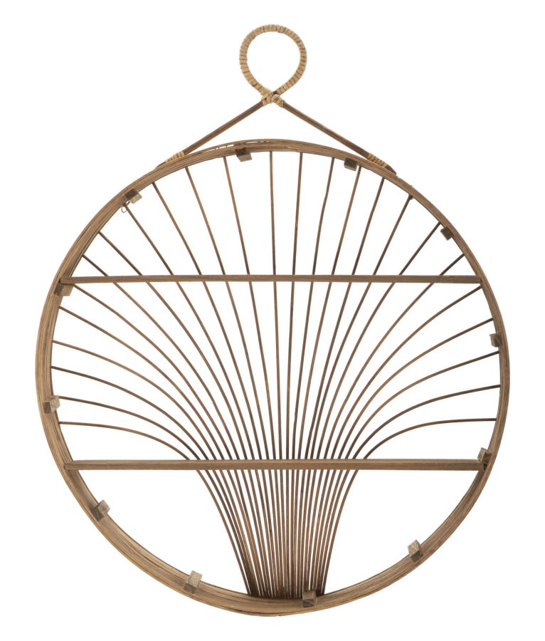 Wandplank Fuji Met Rattan 76x60.5x10.5 cm