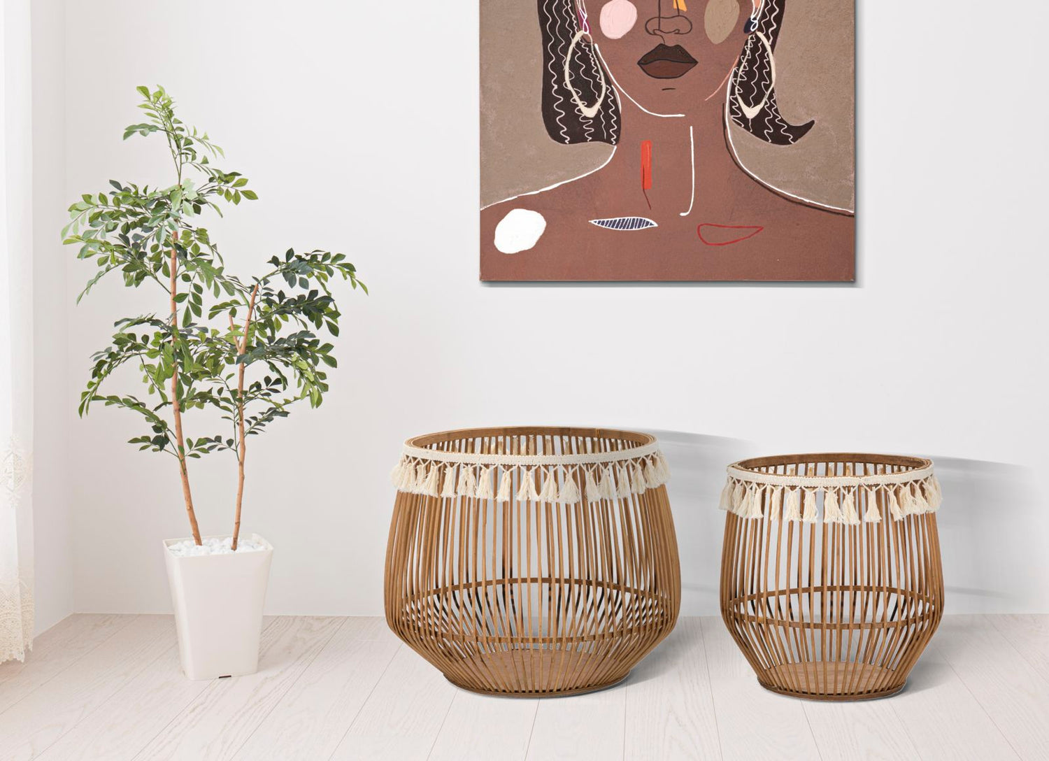 Rattan Manden Fuji Set 2-delig Bruin