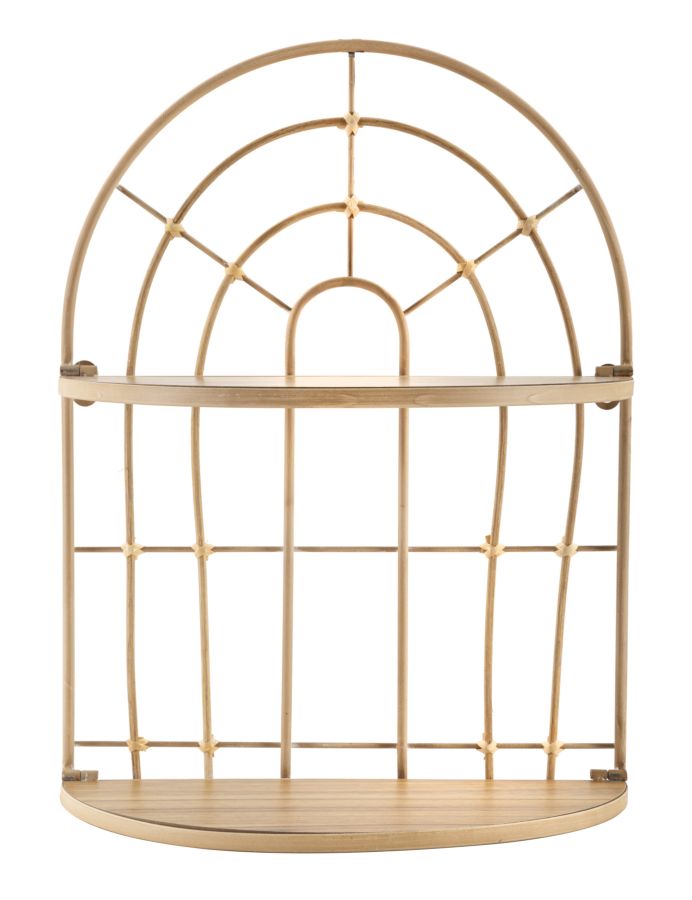 Dubbele Wandplank Arch Boho Chic 45.5x34.5x18 cm