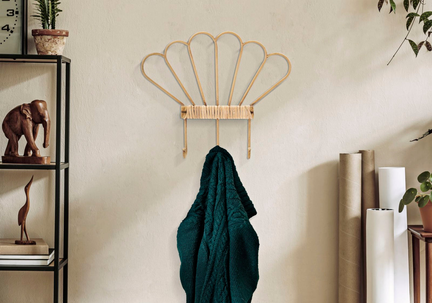 Wandhanger Panama Met 3 Haken 32.5x37.5x5 cm