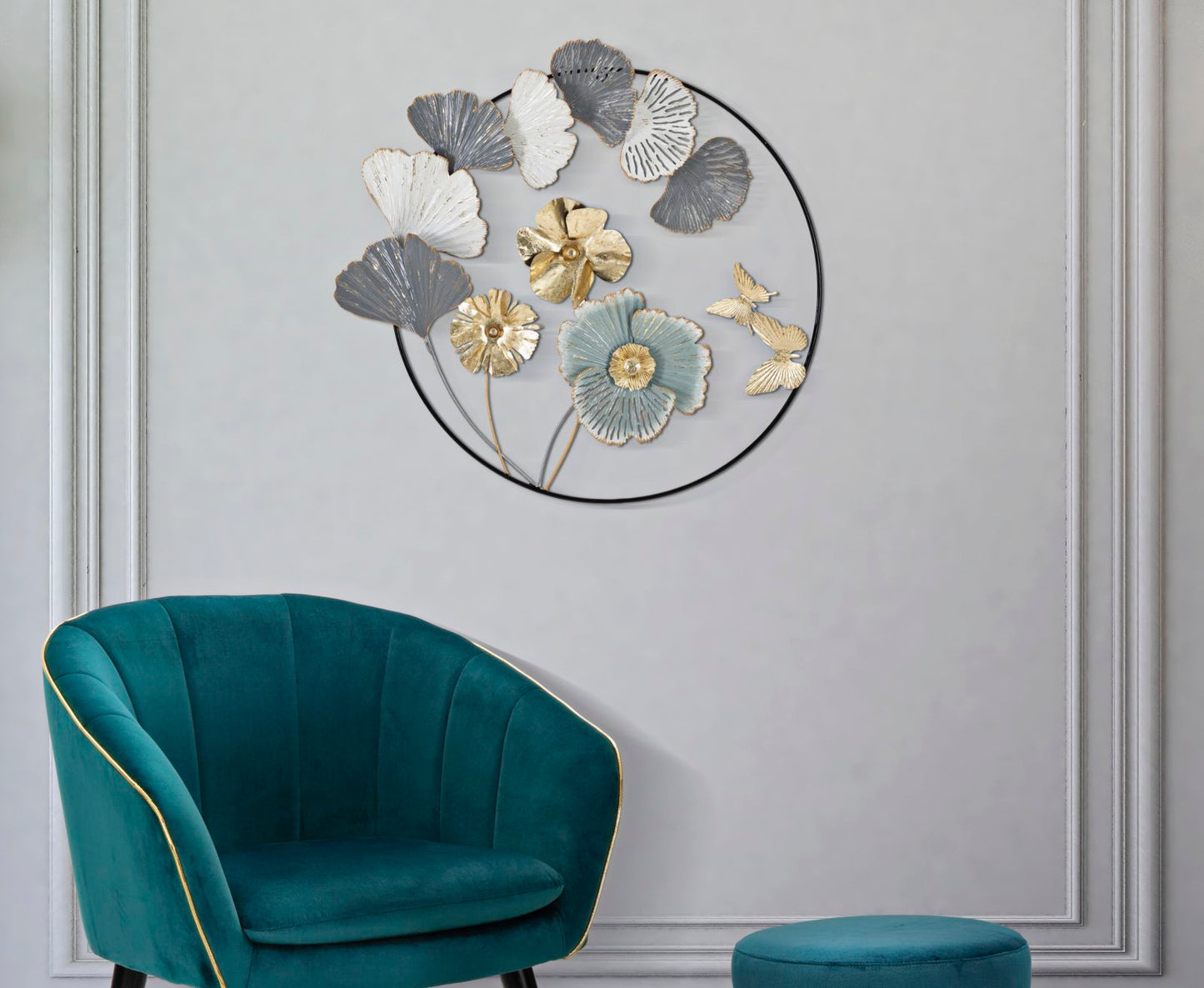 Wandpaneel Campur Round Iron Glam 74x78.5x5 cm