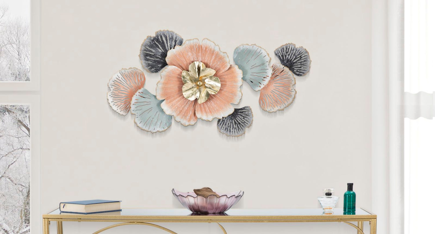 Wandpaneel Met Bloemen En Bladeren 53x93x7.5 cm