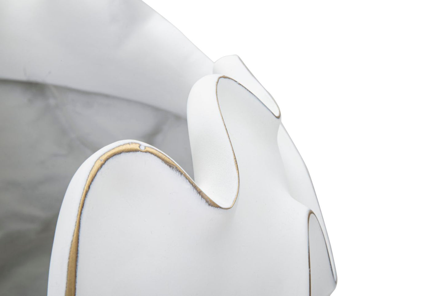 Gaspeau Polyresin Cachepot Met Lijnenpatroon 37x44x44 cm