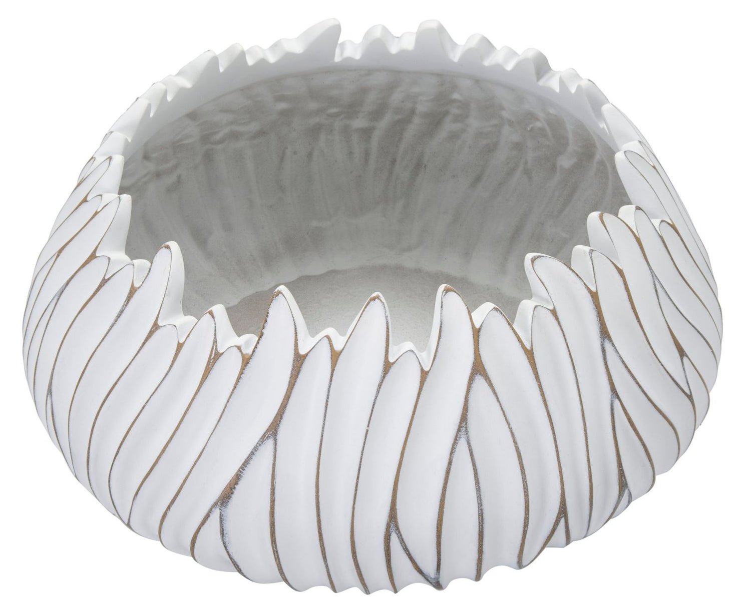 Gaspeau Polyresin Cachepot Wit 20x40x40 cm