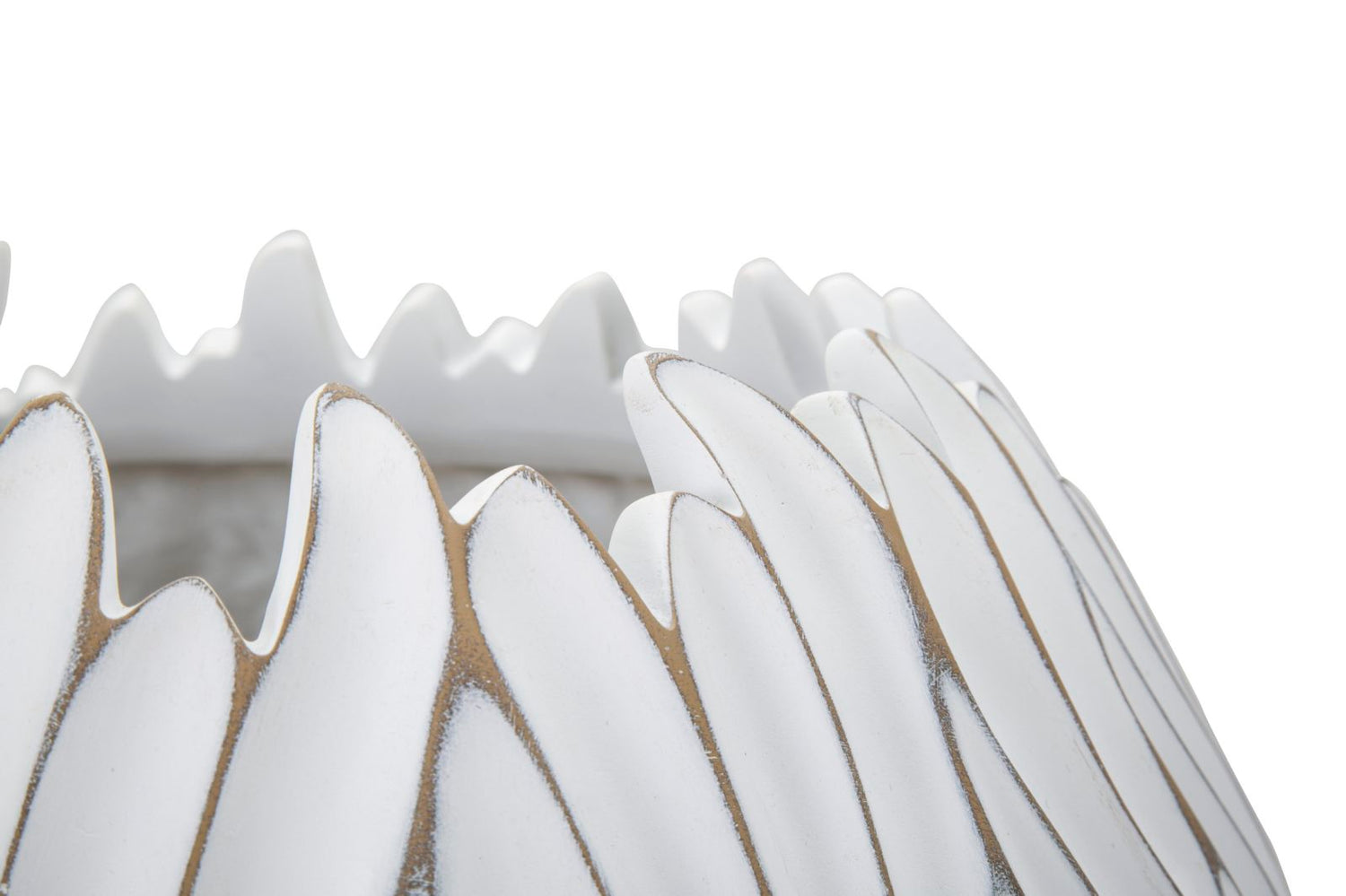 Gaspeau Polyresin Cachepot Wit 20x40x40 cm