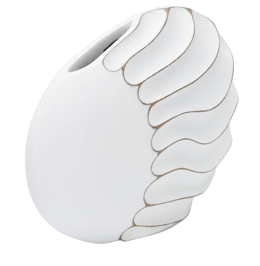 Decoratieve Vaas Polyresin Lijnen 24.5x34x11.5 cm