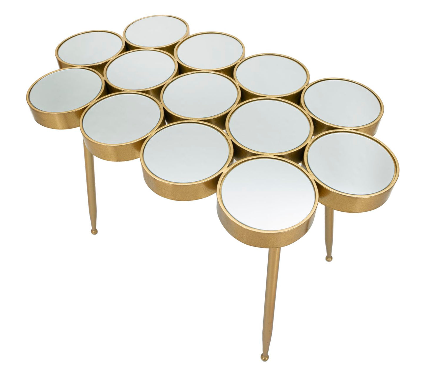 Bijzettafel Glam met Spiegelglas 70x100x55 cm