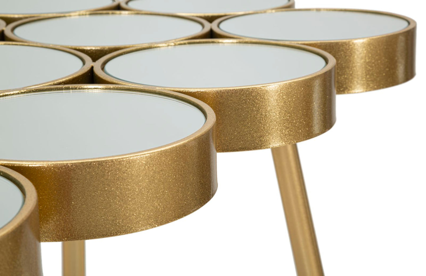 Bijzettafel Glam met Spiegelglas 70x100x55 cm