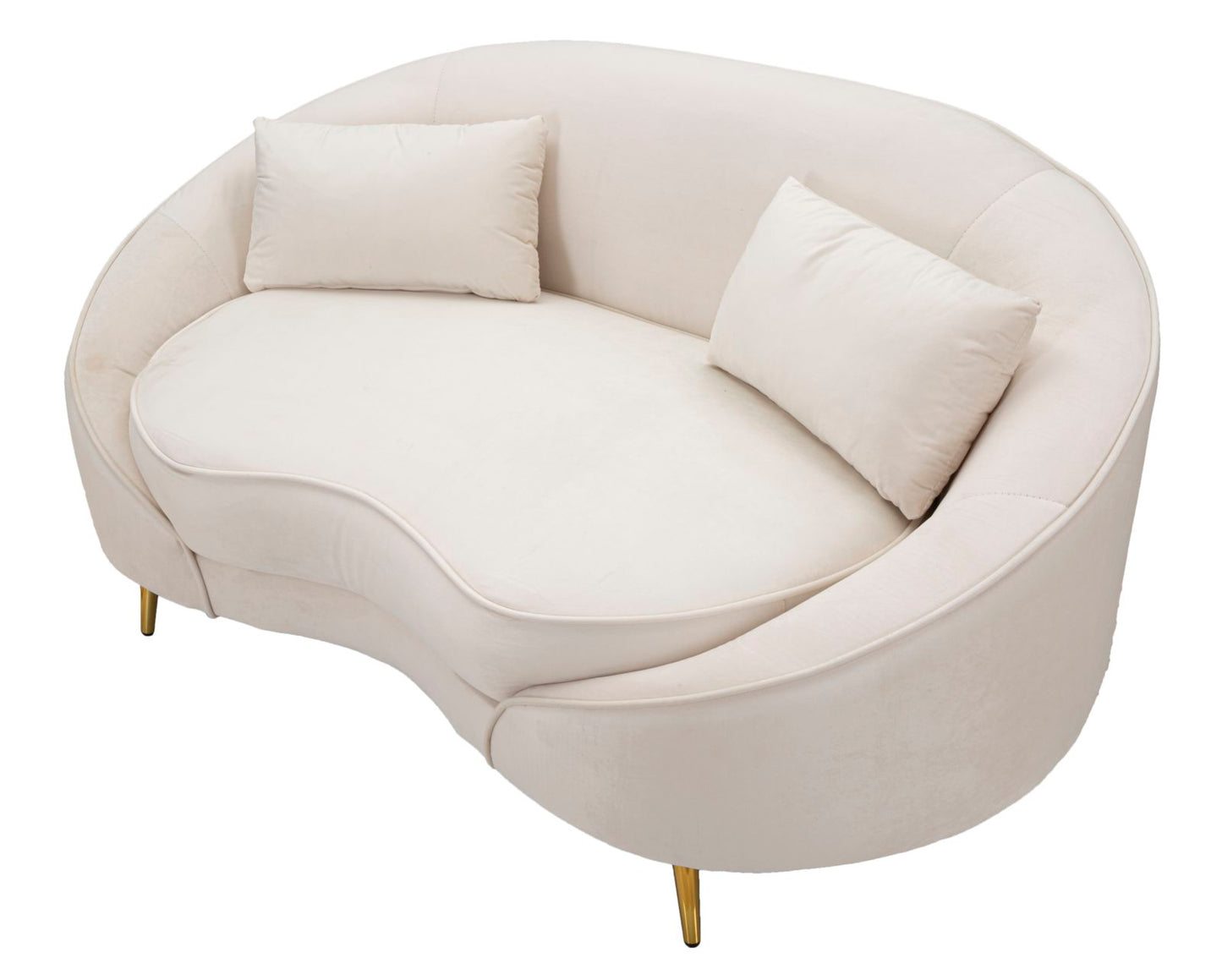Sofa Oslo Tweezits Met Kussens Crème 68x148x84 cm