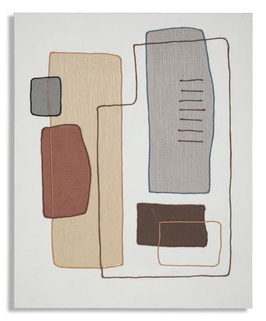 Handbeschilderd Wandschilderij Met Houten Frame 100x80x2.8 cm