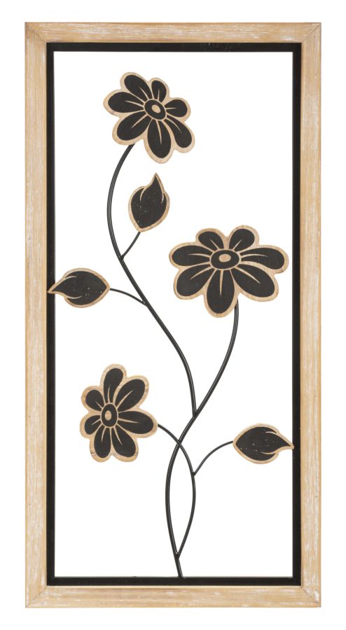 IJzeren/Houten Wandpaneel Girish -B- 60x30x2.5 cm