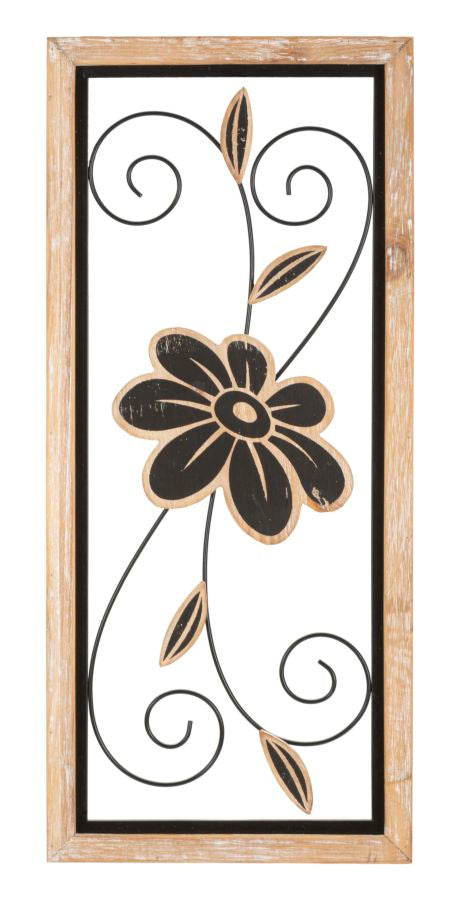 Ijzer/Hout Wandpaneel Koman Boho Chic 60x26x2.5 cm