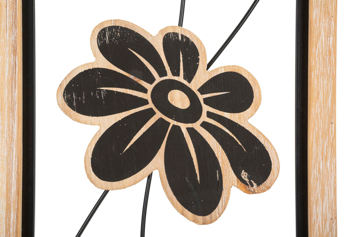 Ijzer/Hout Wandpaneel Koman Boho Chic 60x26x2.5 cm