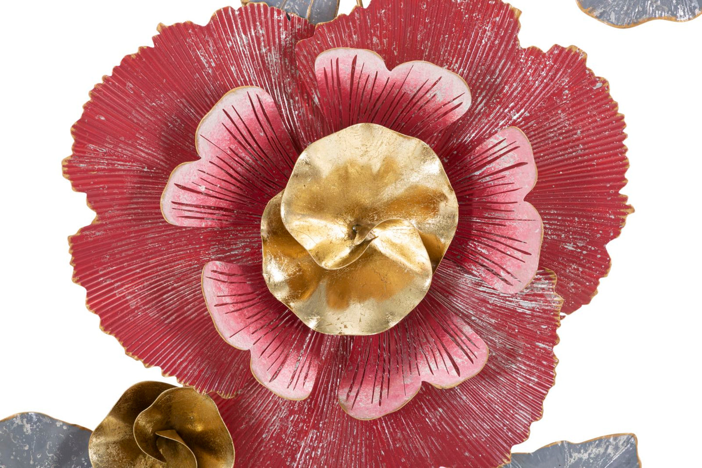 Metalen Wandpaneel Bloem Glam 111.8x61.6x9.5 cm