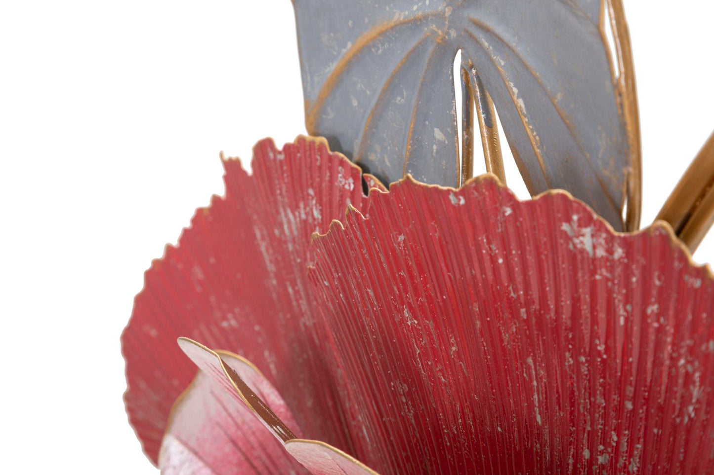 Metalen Wandpaneel Bloem Glam 111.8x61.6x9.5 cm