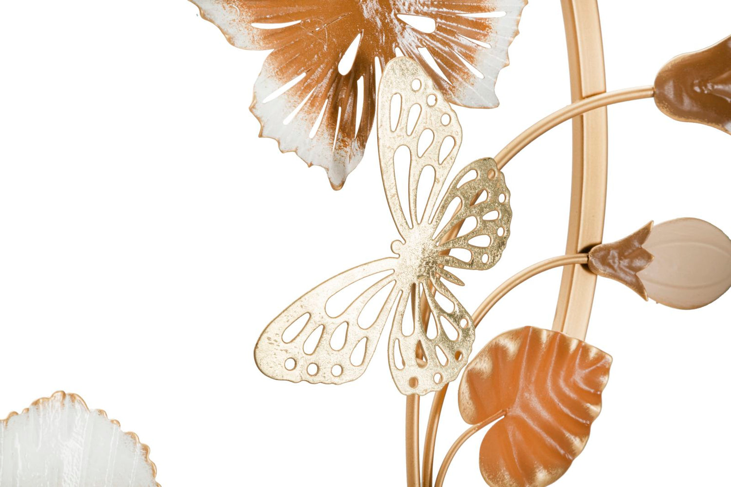 Gouden Wandpaneel Bloemen 63.5x58.4x5.1 cm