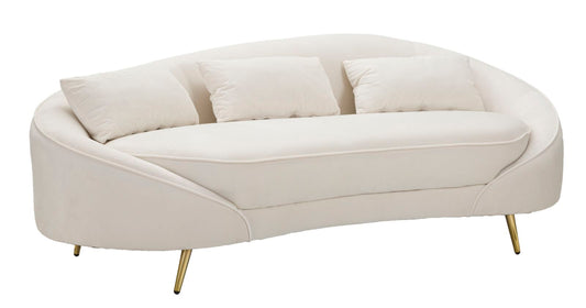 Oslo Driezits Sofa Met Kussens Crème 68x185x84 cm