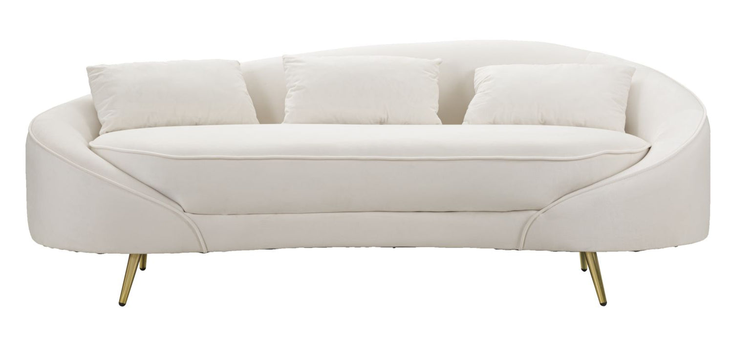 Oslo Driezits Sofa Met Kussens Crème 68x185x84 cm