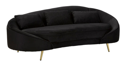 Driezits Sofa Oslo Met Kussens Zwart 68x185x84 cm