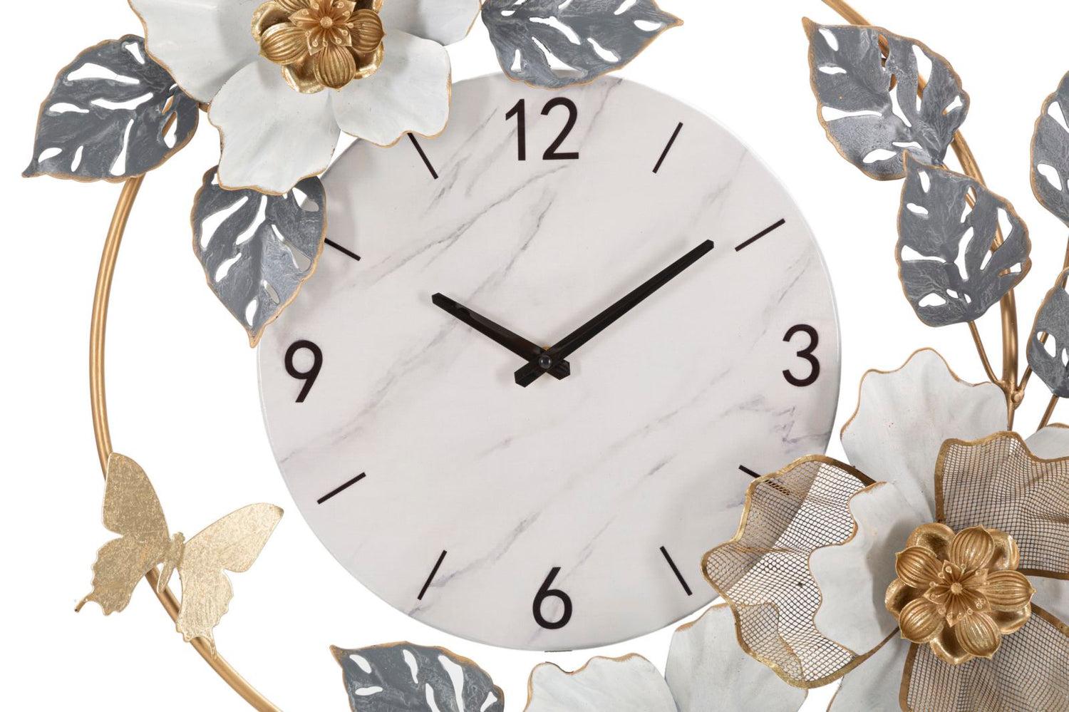 Wandklok Bloemen Boho Chic 64x64x8 cm