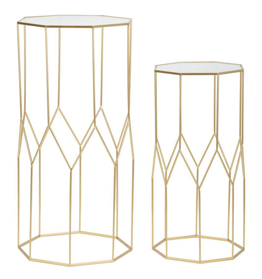 Bijzettafel New Glass Set 2 Stuks
