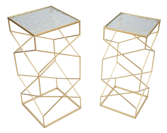 Glassy Bijzettafel Set 2 Stuks