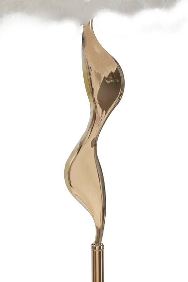 Vloerlamp Slim Glam Goud-Wit 165x50x50 cm