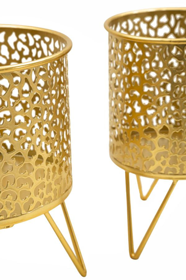 Vazenhouder Piny Goud Set 2 Stuks