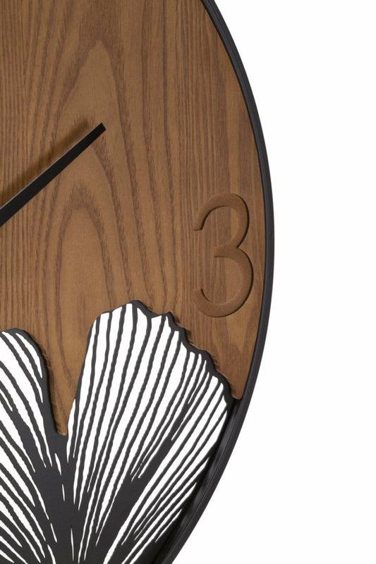 Wandklok Super Wood/Leaf 60x60x2 cm