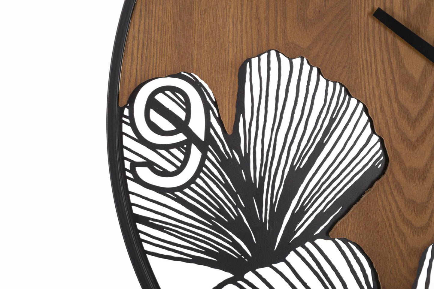 Wandklok Super Wood/Leaf 60x60x2 cm
