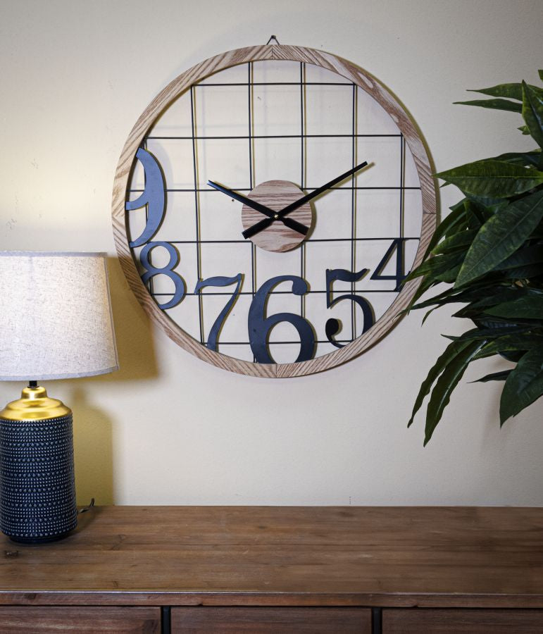 Wandklok Numbers 60x60x2.5 cm