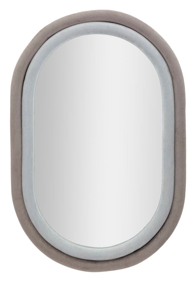 Wandspiegel Antony Grey Velvet 90x60x4 cm