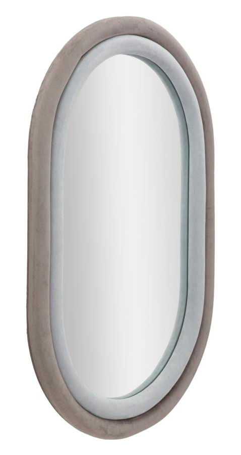 Wandspiegel Antony Grey Velvet 90x60x4 cm