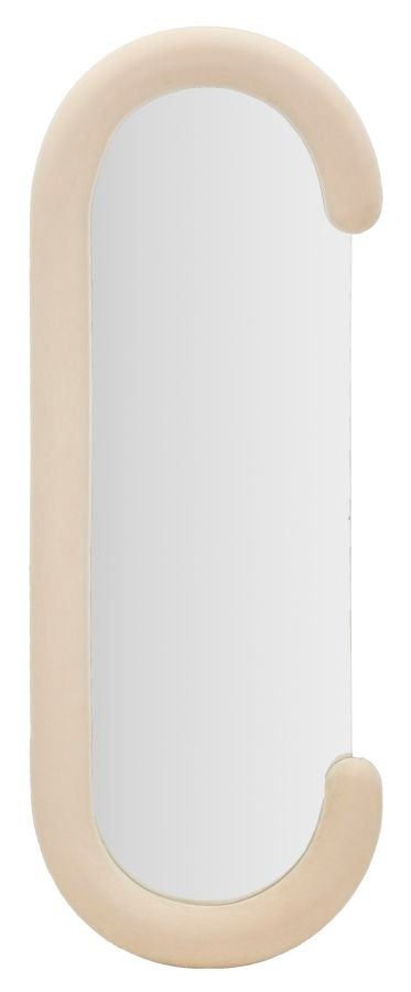 Wandspiegel Chantal Crème Velvet 160x60x7 cm