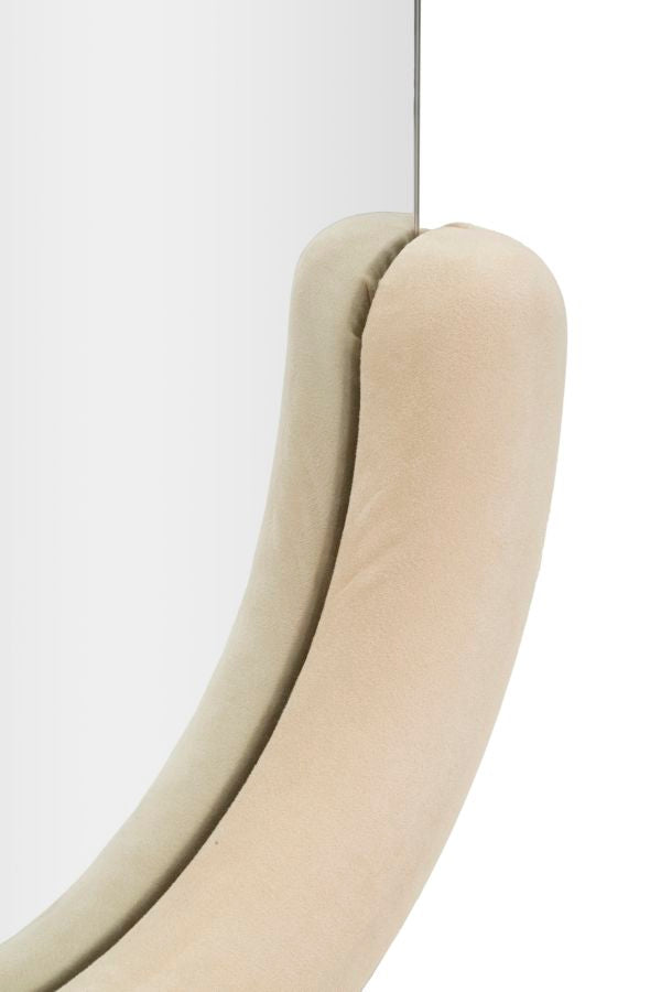 Wandspiegel Chantal Crème Velvet 160x60x7 cm