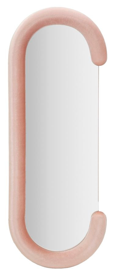 Wandspiegel Chantal Roze Velours 160x60x7 cm