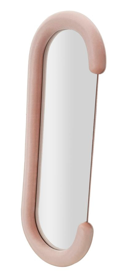 Wandspiegel Chantal Roze Velours 160x60x7 cm