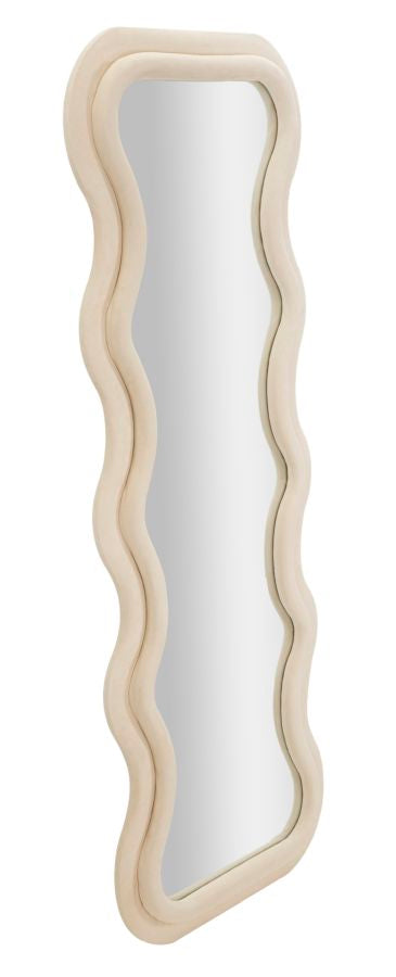 Wandspiegel Emily Crème Velours 160x60x6 cm