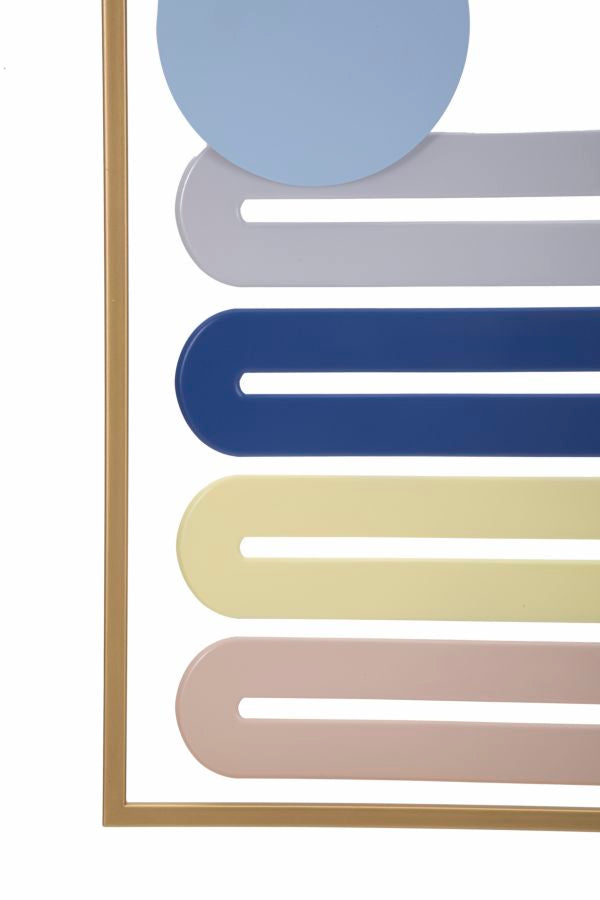 Wandpaneel Colorful - Modern Metaal Wanddecoratie 84x37.5x2 cm